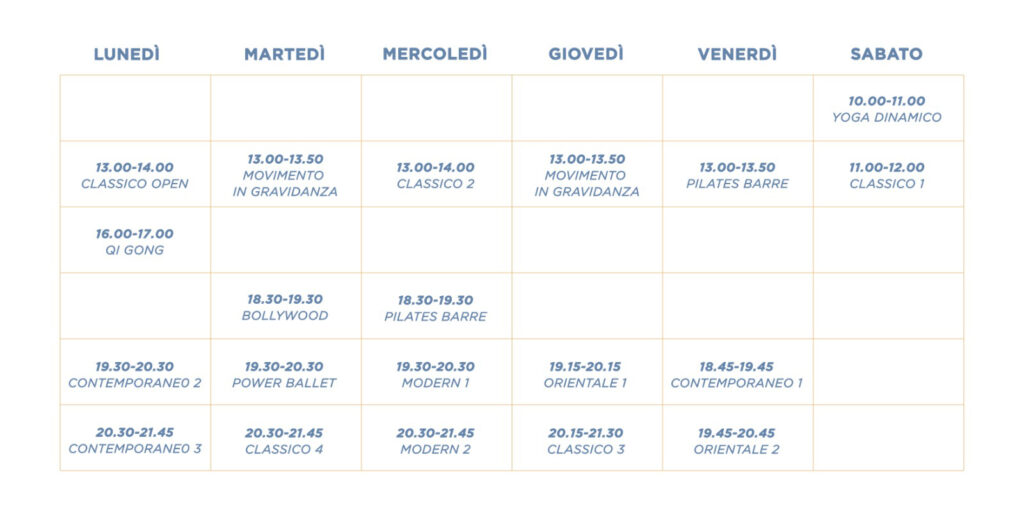 Calendario corsi 23/24